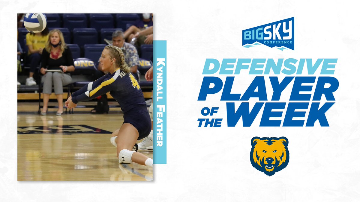 After going 4-0 this week @UNC_BearsVB SWEPT our #BigSkyVB Weekly Awards 🧹🧹🧹 Offensive - @KaileyInce21 Defensive - @kyndall_feather #ExperienceElevated🏔