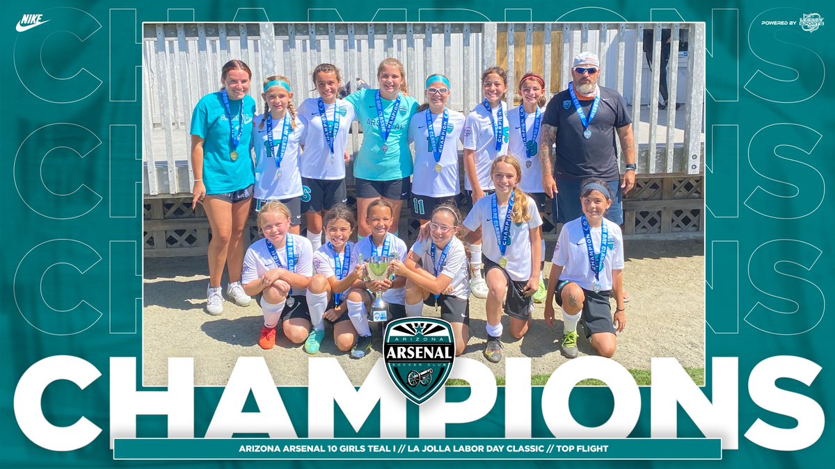 AZArsenalSC (@azarsenalsc) on Twitter photo Congratulations to our Arizona Arsenal 10 Girls Teal I that were CHAMPIONS this past weekend in the La Jolla Labor Day Classic hosted by <a href="/LAJOLLAIMPACT/">LaJollaImpactSoccer</a> competing in the top flight!
<a href="/LegacySportsAZ/">Legacy Sports USA</a>
#bleedTEAL Congratulations to our Arizona Arsenal 10 Girls Teal I that were CHAMPIONS this past weekend in the La Jolla Labor Day Classic hosted by <a href="/LAJOLLAIMPACT/">LaJollaImpactSoccer</a> competing in the top flight!
<a href="/LegacySportsAZ/">Legacy Sports USA</a>
#bleedTEAL