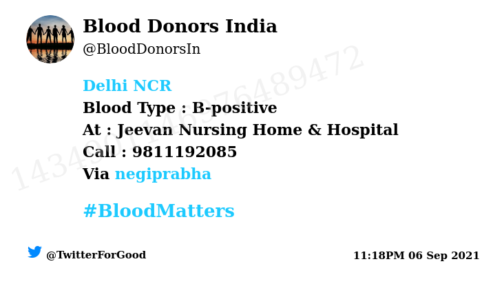 Blood Donors India tweet media