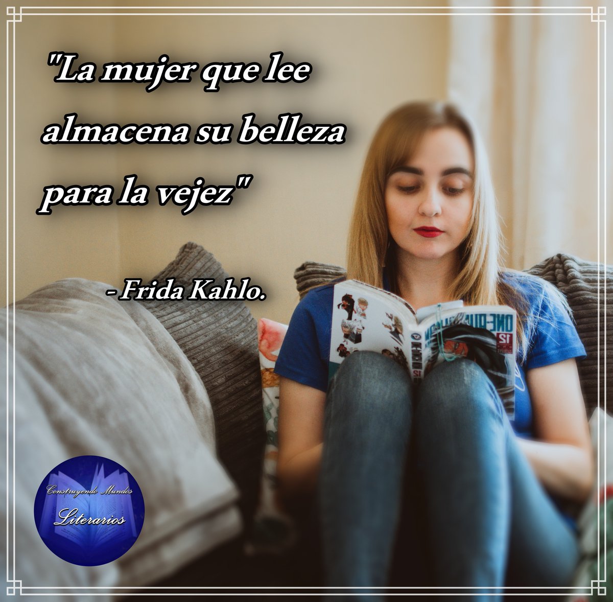 ¡Feliz inicio de semana lectores y escritores!
Síguenos para mas imágenes con frases. 
#fridakahlo
#elamoralaliteraturanosune
#booktubeespaña #booktubemexico #booktubeuk #booktubers  #literarura
#autores #escritores #libros #letras #lecturas #lectores #escritos