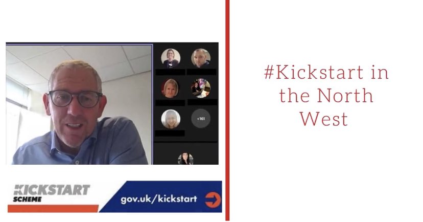 A great call this afternoon with colleagues across the North West to look at our #Kickstart journey so far and how we can maximise the opportunities in EVERY jobcentre. Thank you to those who shared their success stories. Let's embrace this and help more young people into work