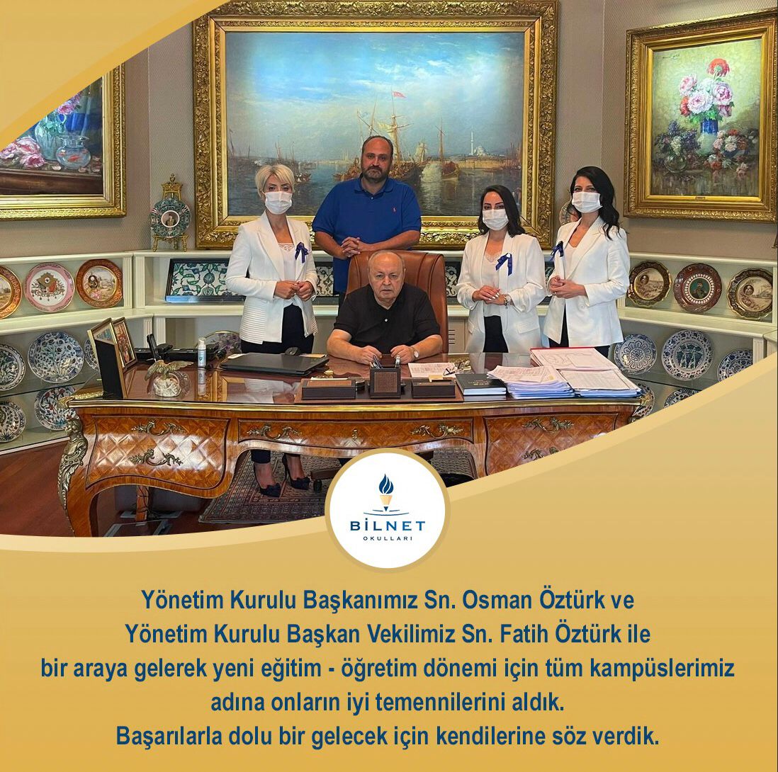 Yönetim Kurulu Başkanımız Sn. Osman Öztürk ve Yönetim Kurulu Başkan Vekilimiz Sn. Fatih Öztürk ile bir araya gelerek yeni eğitim - öğretim dönemi için tüm kampüslerimiz adına onların iyi temennilerini aldık. Başarılarla dolu bir gelecek için kendilerine söz verdik.