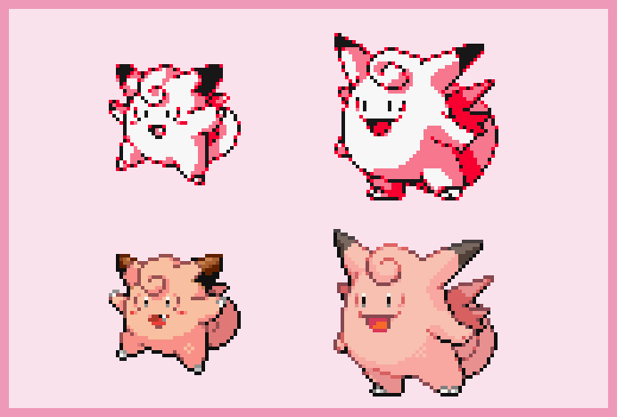 Pokemon Yellow Sprite Remake - Clefable by Frossiilu on DeviantArt