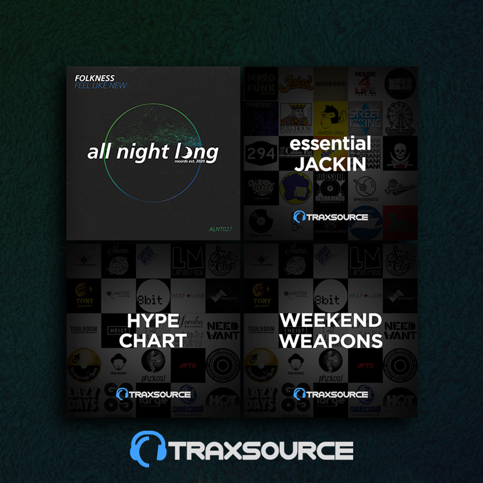 allnightlongrec's tweet photo. Huge thanks to @traxsource for the kind features today on our latest release from #FOLKNESS! #FeelLikeNew and #FeelingDizzy are out now exclusively from #Traxsource and for streaming! https://t.co/BExa3S00s2 https://t.co/Vo86j9ZGIc
