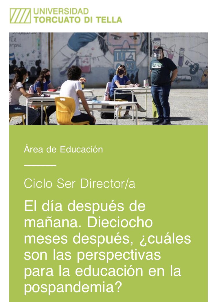 Este jueves 09 de Septiembre a las 19hs volvemos con el Ciclo Ser Director/a!!! 
Y nos acompaña <a href="/guadi_rojo/">Guadalupe Rojo</a> 

El encuentro será ONLINE
Inscripción 👉 bit.ly/3DLbRKm