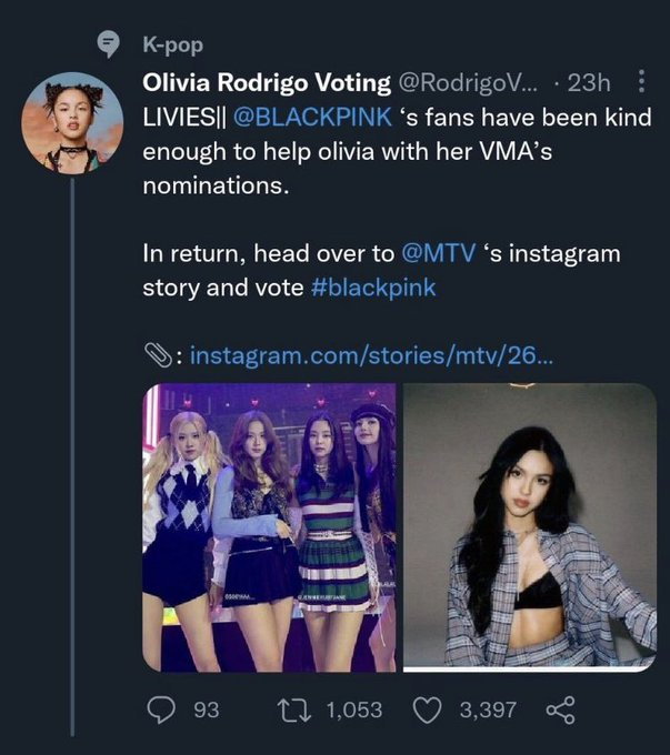lsgrlr's tweet photo. ARMY, please make sure you head over to MTV's Instagram and vote for our boys. Voting is unlimited. As always, they only have ARMY. https://t.co/FBgSD7LlWC