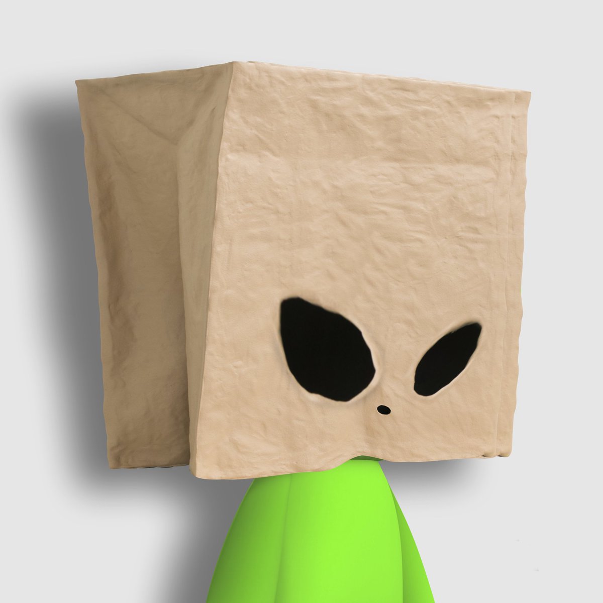 TheAlienBoyNFT's tweet image. awesome day. feel like giving away a baghead. who wants it? rt and like!
