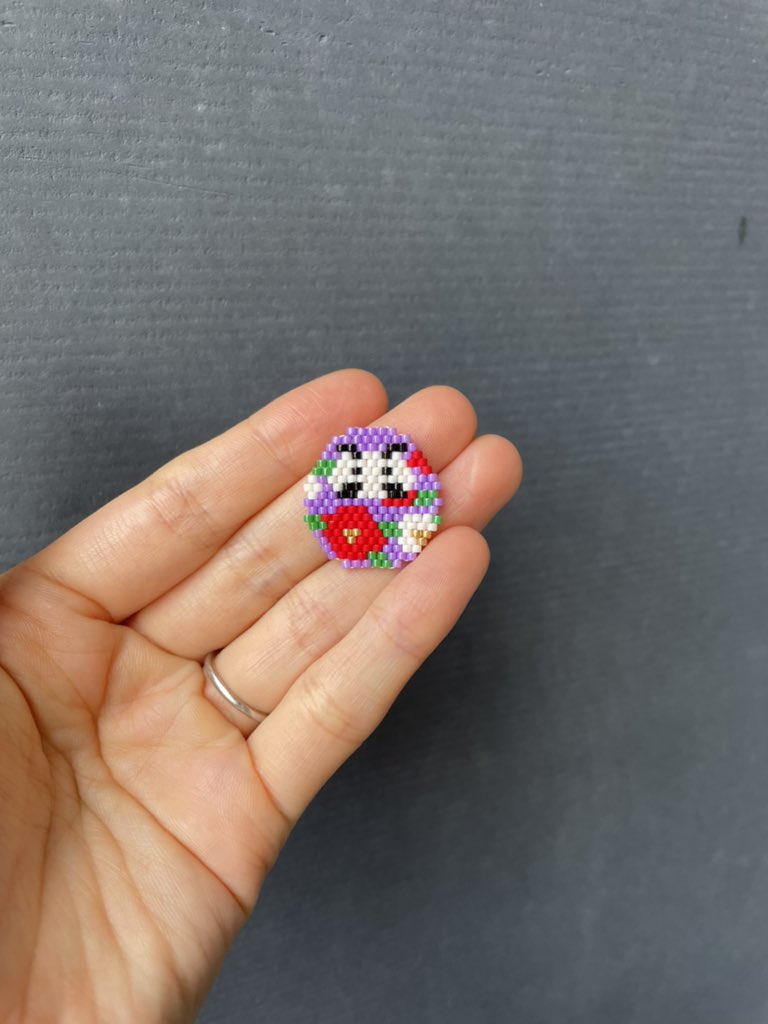 natsupanman723's tweet photo. kawaii だるま
This is a Daruma doll. Daruma is a traditional Japanese lucky charm.
The pattern is on sale on etsy.
↓
https://t.co/zjTc4L9LsB
#beading #beadwork #brickstitch #peyotestitch #beadpattern #brickstitchpattern #miyukipattern #miyukidelica #japan #beads #beadwork https://t.co/Ipvbprdao1