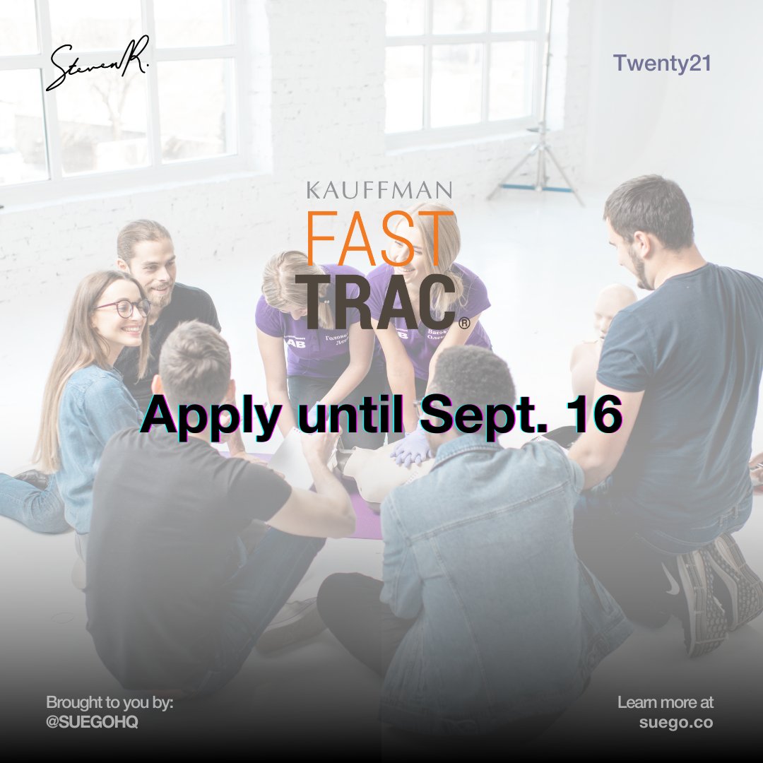 stvnrco's tweet image. Sign up for The Kauffman FastTrac and start a company, together. In 10 weeks.

stvnr.co/3zPWgqC

#remoteprogram #founders #startup
