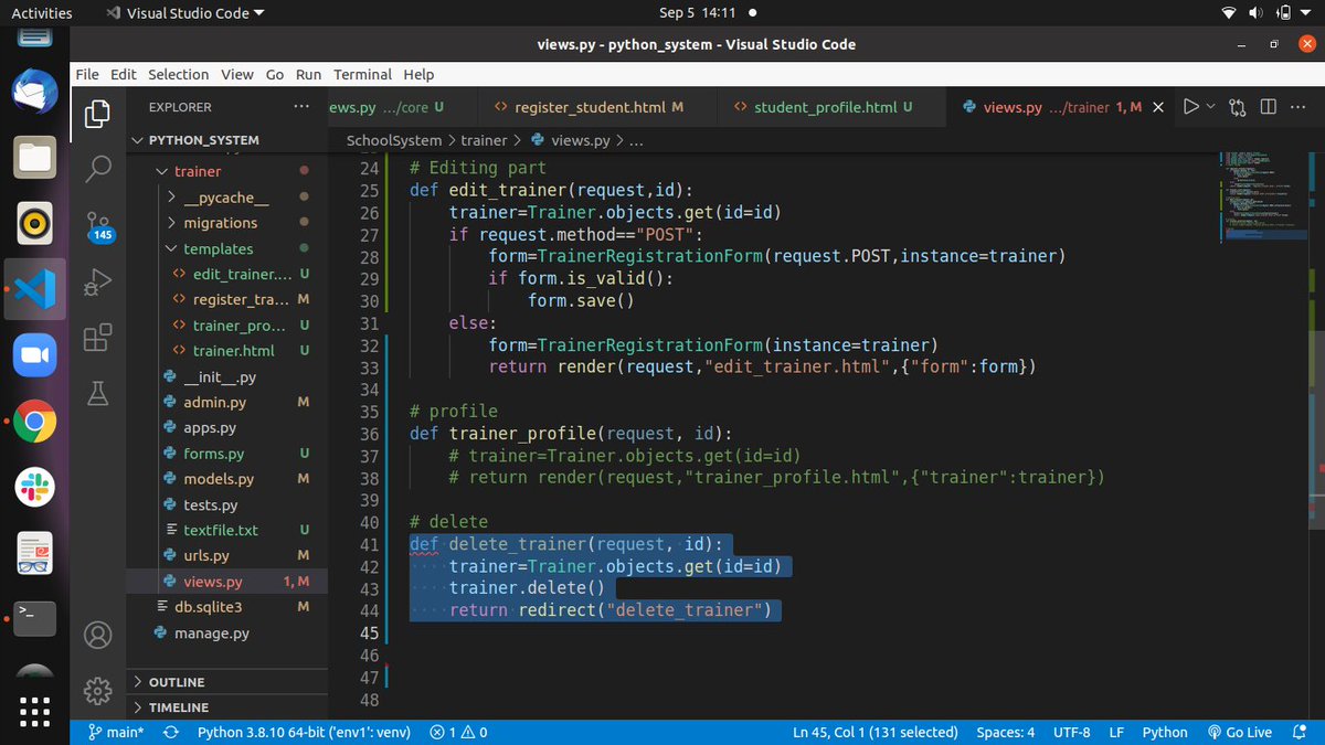 aishafadallala's tweet image. Deep into Django framework.
#codehive2021 , #WomenWhoCode 
#Django
