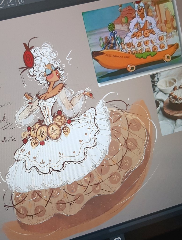 (wip) MISS BANANA CAKE 🍰 🤎 Cookie carnival - silly symphonies 🤎 I love this short especially when I'm looking for inspiration to redesign or something and stay distracted and less anxious