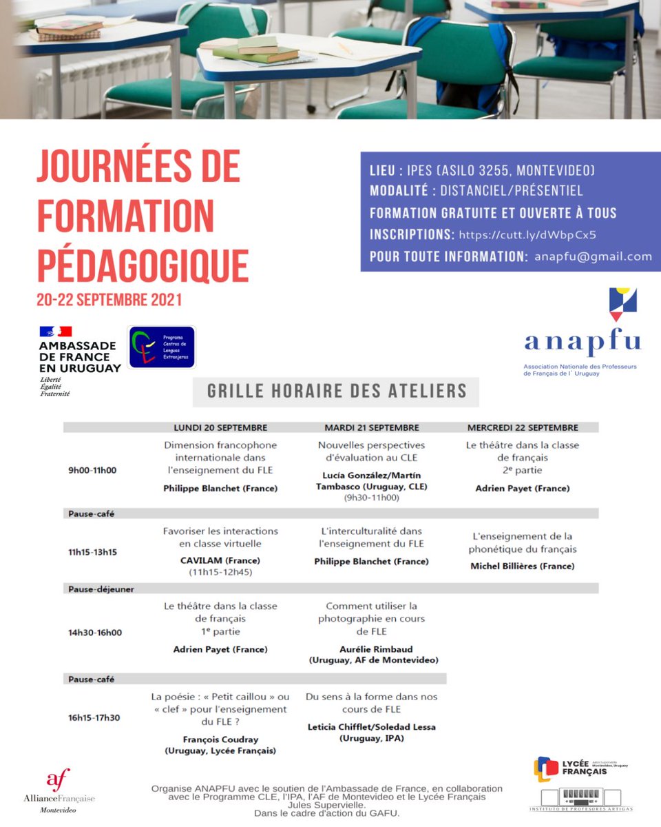 Formulaire d'inscription: cutt.ly/dWbpCx5