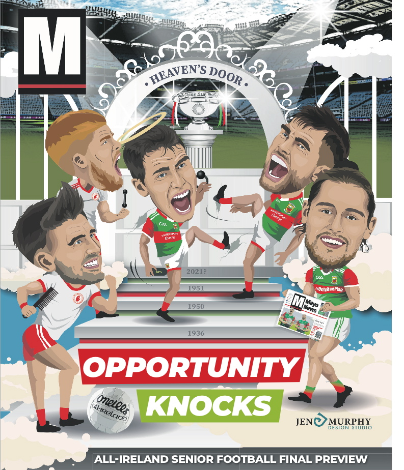 Opportunity knocks for Mayo and Tyrone!

Here's our All-Ireland Football Final preview cover — designed by <a href="/JenJen_Murf/">Jen Murphy Design Studio ✏</a> 

Inside, we've got 55 pages inside for you to enjoy!

Newspaper and digital editions on sale in the morning.

#mayogaa #GAA #UpMayo #buyapaper #mayo