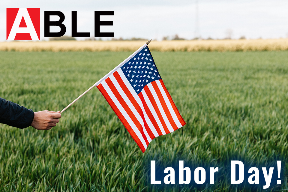 Abletp_'s tweet image. Happy #Labor Day from #AbleTP! #LaborDay