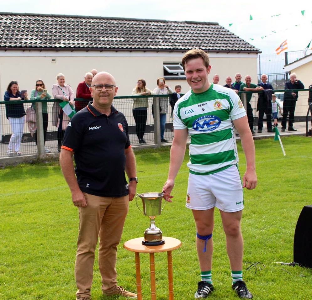 Armagh_GAA (@armagh_gaa) on Twitter photo 🏆 Armagh Intermediate A League winners
Congratulations to <a href="/SarsfieldsPRO/">Sarsfields PRO</a> who secured the Intermediate A League title.
County Secretary Sean McAlinden pictured with Sarsfields Captain Niall Kerr receives the Intermediate League Cup. 🏆 Armagh Intermediate A League winners
Congratulations to <a href="/SarsfieldsPRO/">Sarsfields PRO</a> who secured the Intermediate A League title.
County Secretary Sean McAlinden pictured with Sarsfields Captain Niall Kerr receives the Intermediate League Cup.