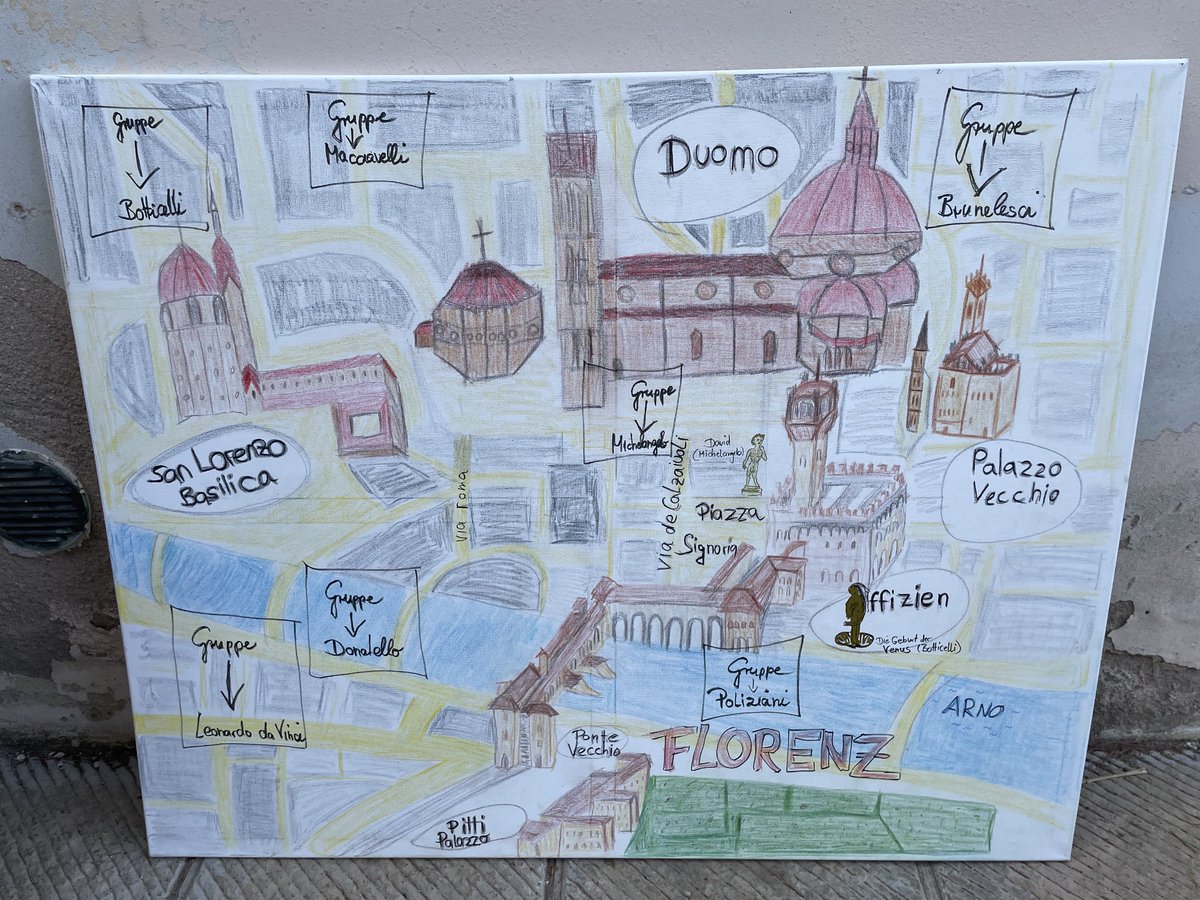 Morgen gehts nach Florenz. Die Landkarte dazu ist während unseres „Medici“-Spiels entstanden. Wir sind also vorbereitet😃.