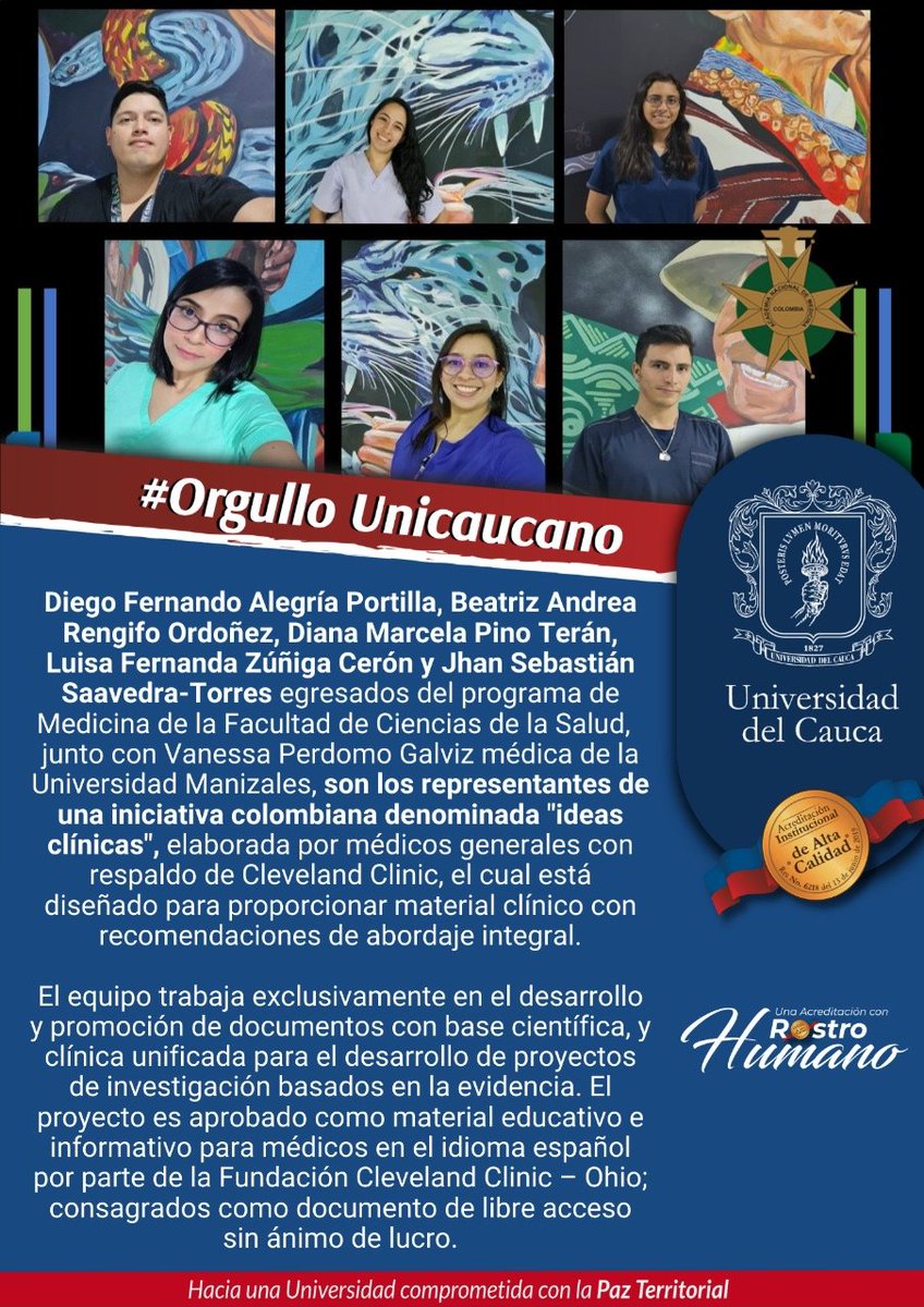Equipo unicauca 2021.
Logró con Cleveland Clínic Ohio