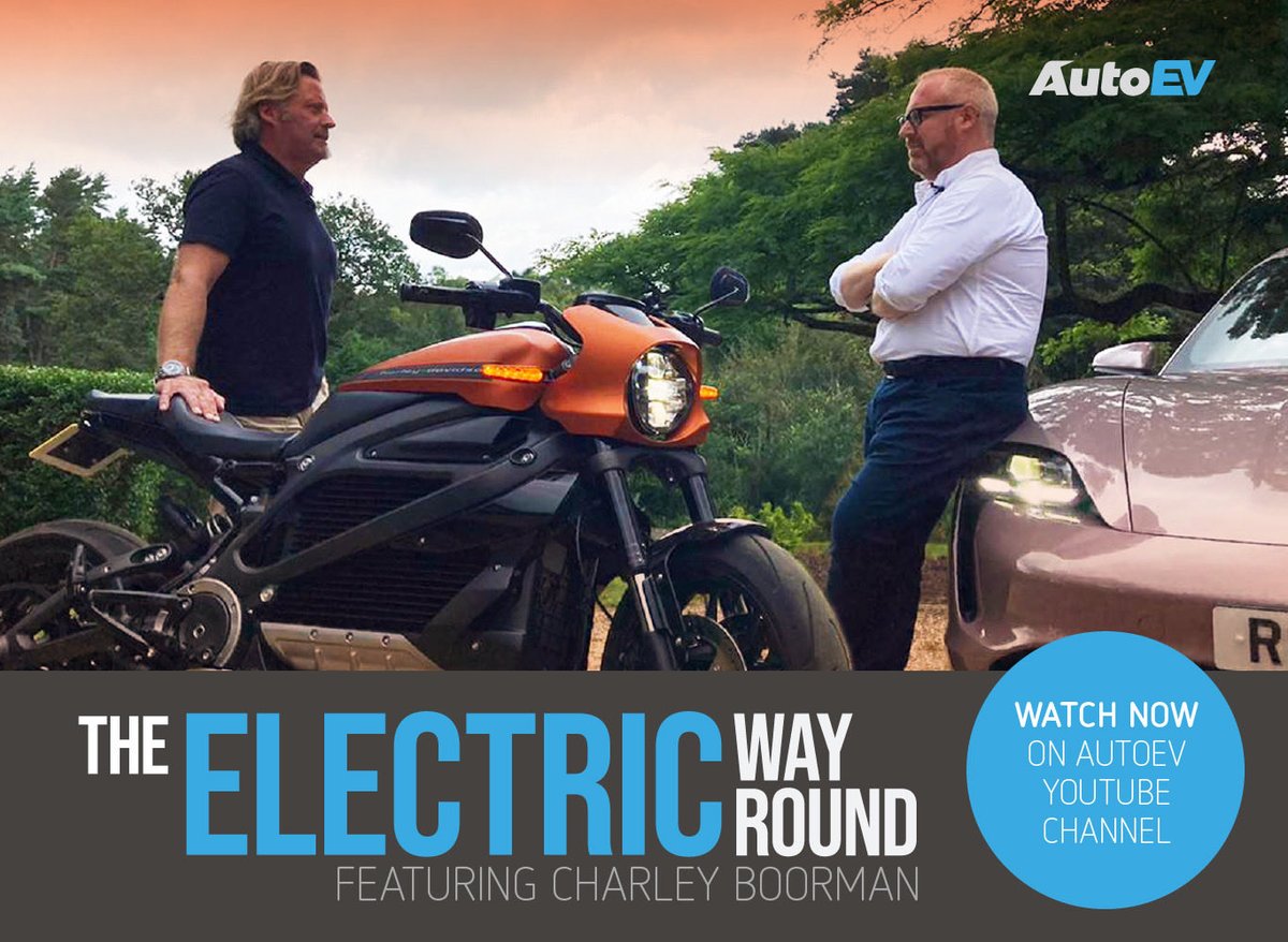 AutoEVUK's tweet image. Premier of Electric Harley v’s Electric Porsche featuring Charley Boorman tomorrow evening at 7pm on the AutoEV YouTube channel