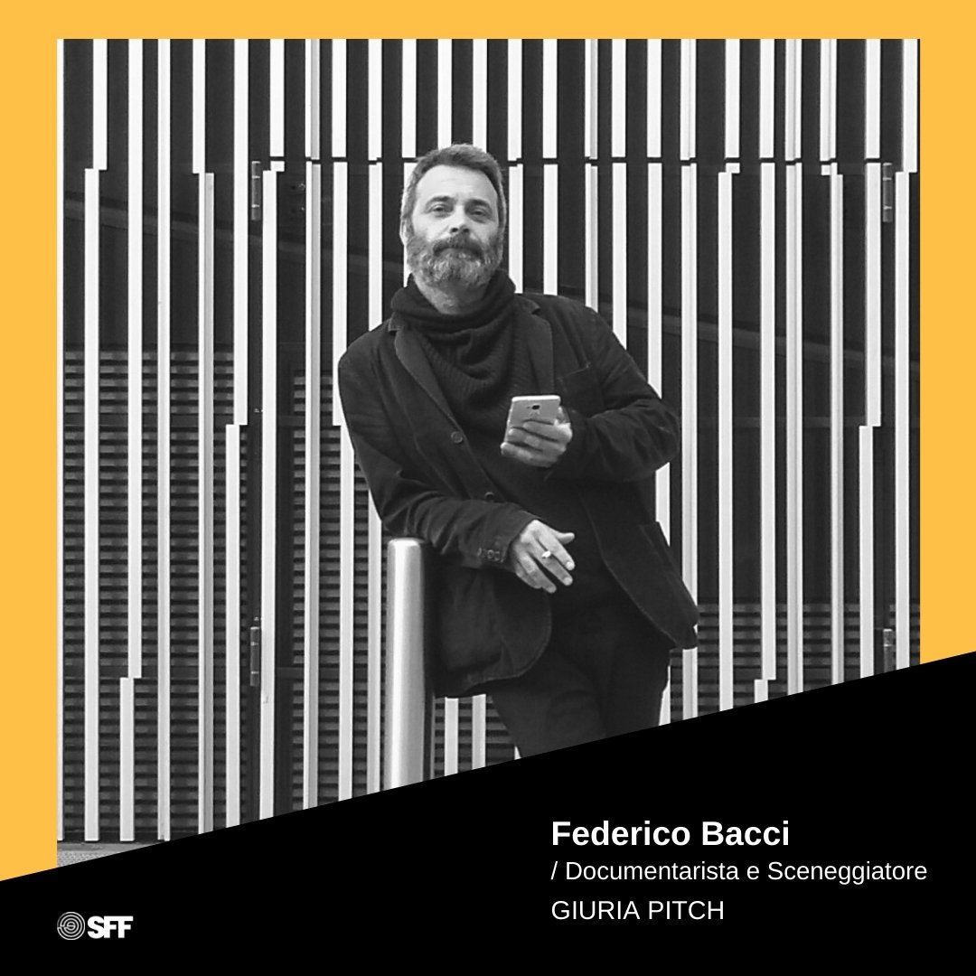 SentieroF's tweet photo. Ecco la Giuria della sezione #SENTIEROFILMPITCH2021.🎬🏆
.
Continuiamo con Federico Bacci, documentarista e sceneggiatore, felici di averlo nella nostra prima giuria! 😉
. 
📣Sarà presente al Festival durante la Sessione dei Pitch aperta al pubblico Sabato 11 Settembre ore 15.00. https://t.co/sfIx59BhcD