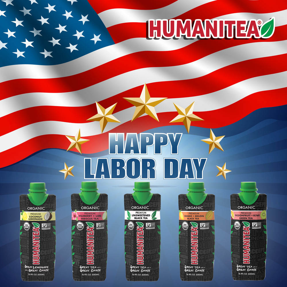 drinkhumanitea's tweet photo. Have a fun and safe Labor Day from HUMANITEA!

Visit https://t.co/HGgJiDpbzw

#drinkHUMANITEA #HUMANITEA #greatteagreatcause #organic #yummy #tea #laborday2021 #heatwave #wellness #fosterlove #sunshine #cooldown #smile #happy #family #friends https://t.co/ekYLJ1Ph7w