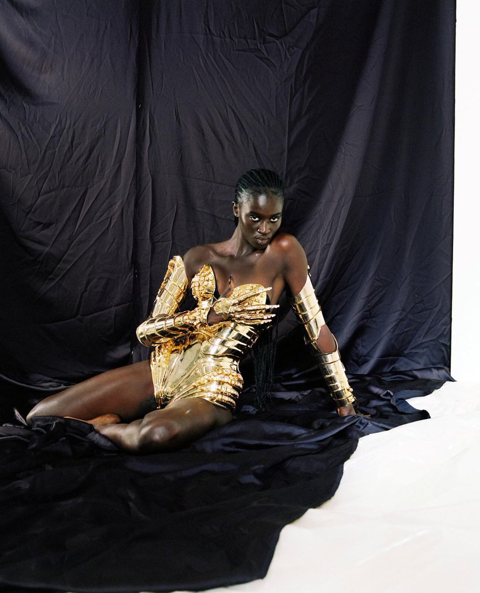 cyberglittter's tweet photo. sokhna cisse for mugler x numéro magazine by colin solal cardo — styling by samuel f, nine &amp; alexandre, hair by yumiko hikage, makeup by fanny maurer, nails by lora &amp; production by madeleine chevrin https://t.co/gfa1G1GgUF