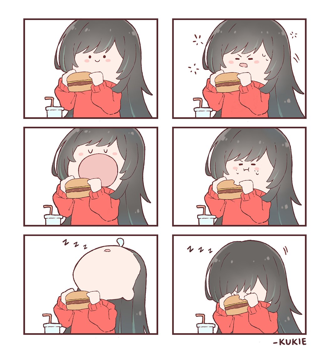 Trying to eat burger 💤 