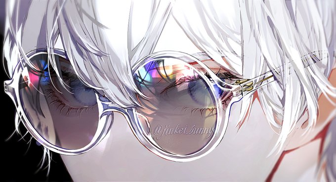「hair between eyes white hair」 illustration images(Popular)