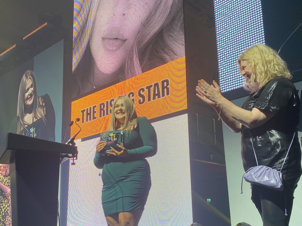 creativeheadmag's tweet image. First to the stage, our incredible Rising Star for 2021! *drumroll please* it’s Millie Bloy of @codehair in Lowestoft😱 Congratulations Milliel! #MWIT21