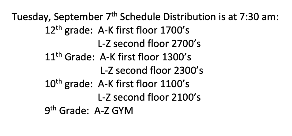 Don’t forget to set those alarms, Ramblers!  We are so excited to welcome you back to the halls of FHS tomorrow morning!   We will start the day with schedule distribution and then it is a normal BLUE DAY! #FraserFamily