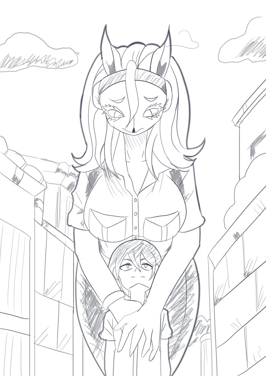 JayDaArtist1's tweet photo. I did a quick sketch of the tall fox lady and my OC. it was a fun sketch to do. #MHA325 #mha310 #artistsontwitter #MHASpoilers #OCWeek https://t.co/uLXMFJmjkP
