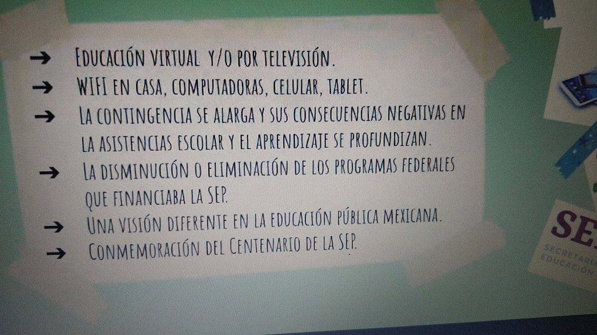 #ProblemasSocioEconómicosDeMéxico Uno de los retos del #SistemaEducativoMexicano es mejorar la cobertura de la #EducaciónPúblicaVirtual  y la pronta #ModalidadPresencial para todos en condiciones seguras en este retorno a clases. @amyyglezucc <a href="/andymacvd0/">Andrea Molina</a> <a href="/Nahum_091091/">Nahum</a> <a href="/Namiibe/">Namibe Esquivel</a>