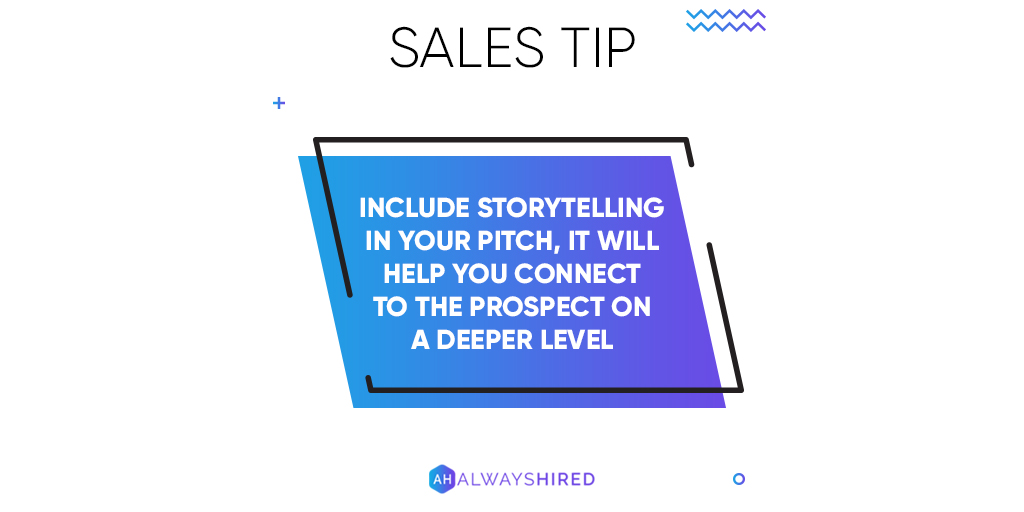 Storytelling helps to connect to your prospect.

#alwayshired #bootcamp #sales #industry #techsales #gethired #productivity #remotelearning #training #onlinecourse #saleslife #salesindustry #salesbootcamp