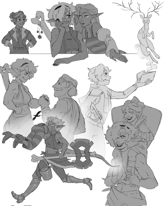Doodles from my first DnD campaign! 