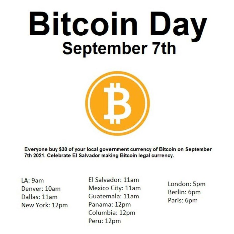 CryptoNewsYes's tweet image. Retweet to help spread the word… millions of us are all buying $30 in #Bitcoin to help support &amp;amp; celebrate El Salvador 🇸🇻 becoming the first sovereign country in the world to officially make #BTC legal tender.

Let’s send this $BTC rocket ship to the moon boys, shall we?!😎🚀🌗