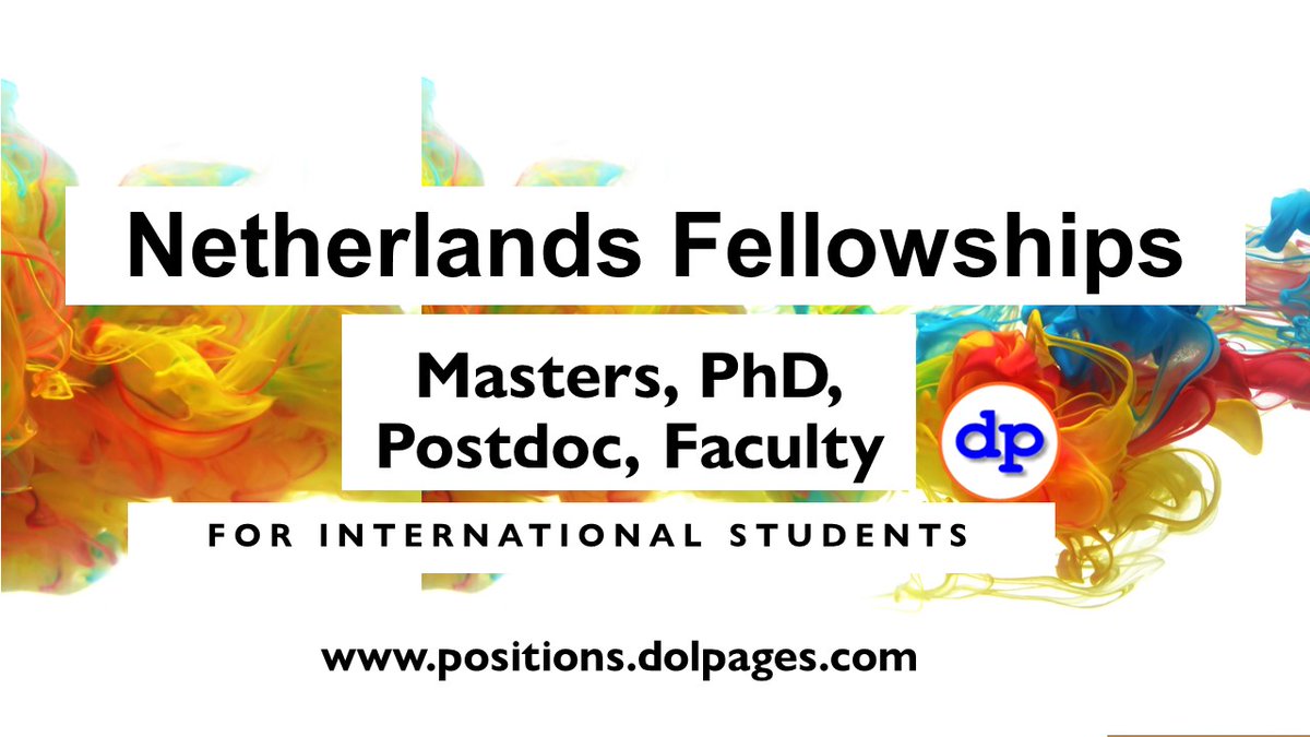 infodolpages's tweet photo. Netherlands: Masters, PhD, Postdoc, Faculty https://t.co/OAHGFuyVng #PhD #DolPages #studydolpages #Science #Research #positions #vacancy #university #College #studyabroad #higherstudeies #internationalstudents
#scholarshipsEurope #Netherlands #PhDinNetherlands #StudyNetherlands https://t.co/9HbeOLAVim
