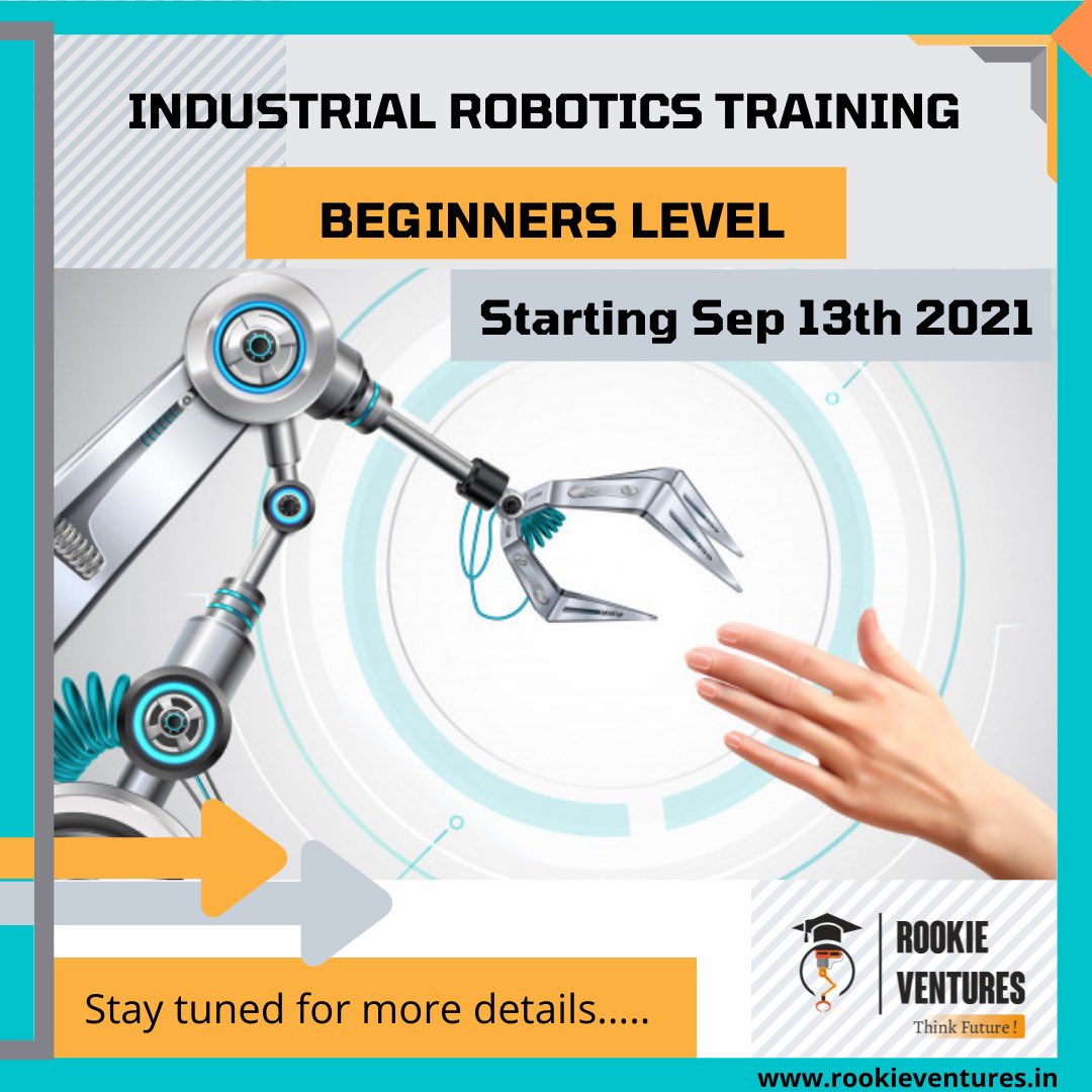 Join our Industrial Robotics Beginners training program and take a step towards becoming an expert in Industrial Robotics. #robotics #industrialrobots #industry #pune #india #startup #programming #rookieventures #IoT #Pune #automation #PLC #automotive #engineering