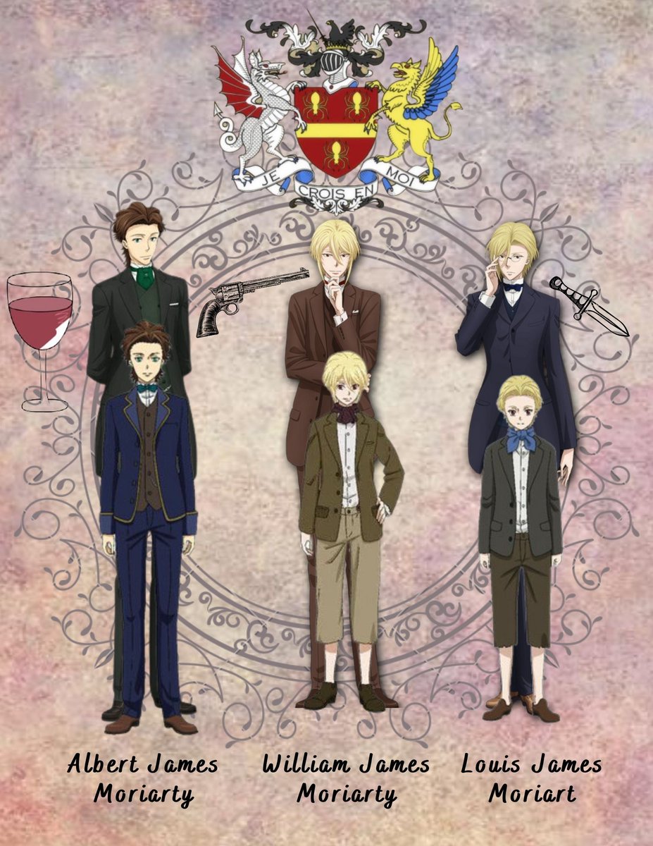 Natalie34787885's tweet photo. Albert James Moriarty, William james Moriarty, and Louis James Moriarty.
#MoriartythePatriot #YuukokunoMoriarty #憂国のモリアーティ #AlbertJamesMoriarty #AlbertMoriarty #WilliamJamesMoriarty #WilliamMoriarty #LouisJamesMoriarty #LouisMoriarty https://t.co/DbWcSo9KGR