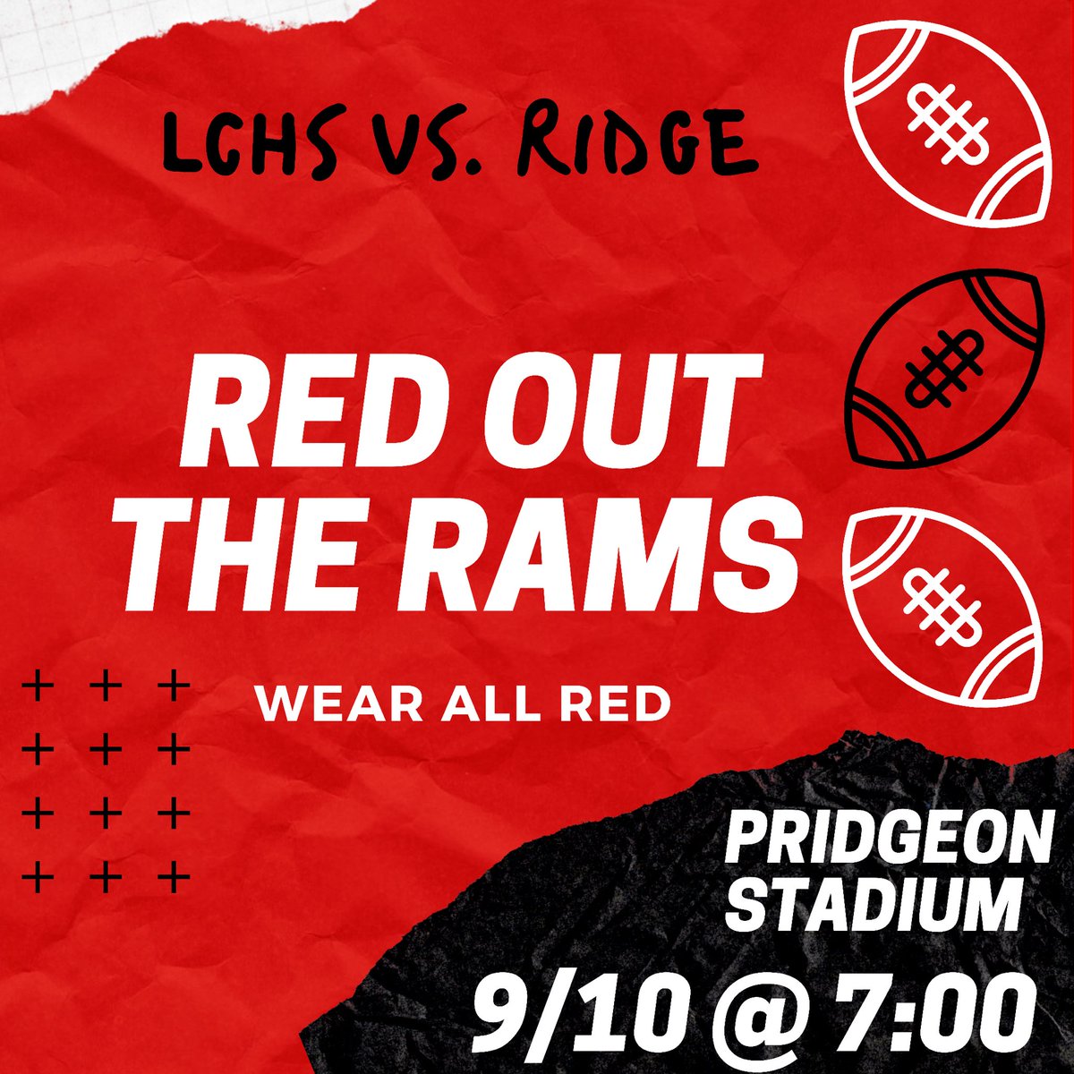 RED OUT THE RAMS THIS FRIDAY!! Pridgeon @ 7. See you there‼️ #lobonation