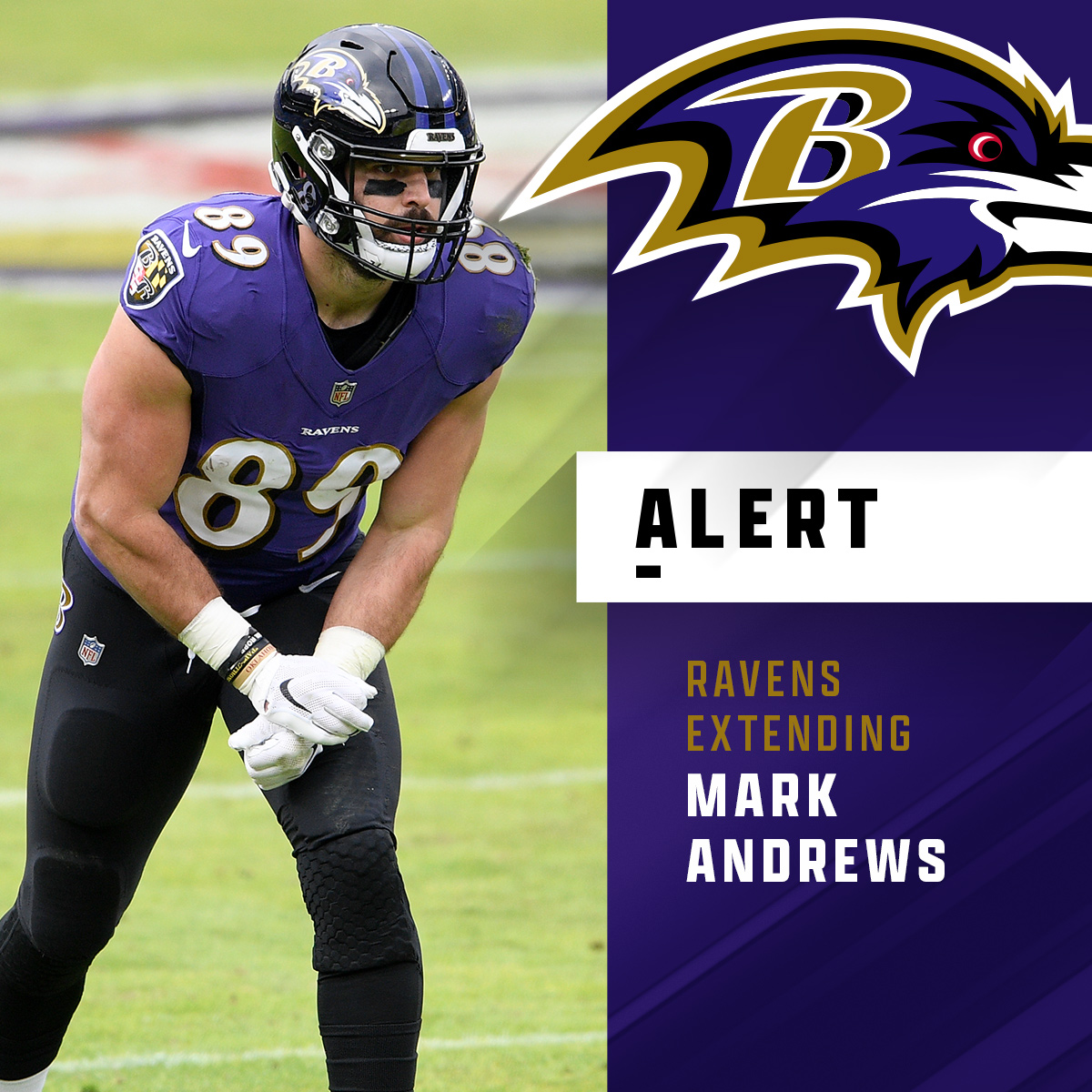 NFL's tweet photo. Ravens, TE Mark Andrews agree to terms on a four-year, $56 million extension. (via @RapSheet) https://t.co/OVmHkF1fvi