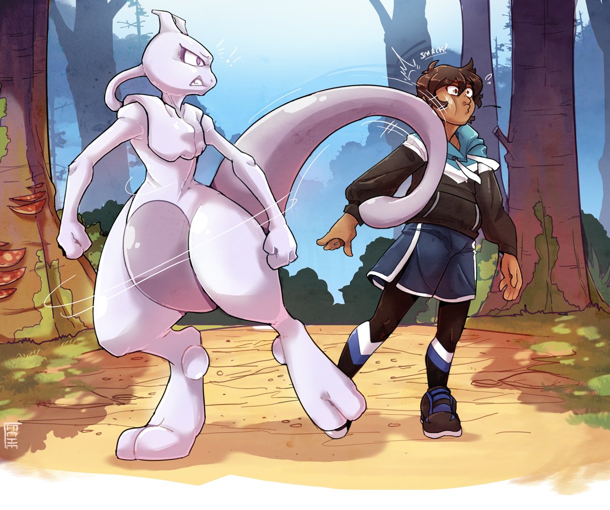 Mewtwo X Mew by kikyoshirax on DeviantArt