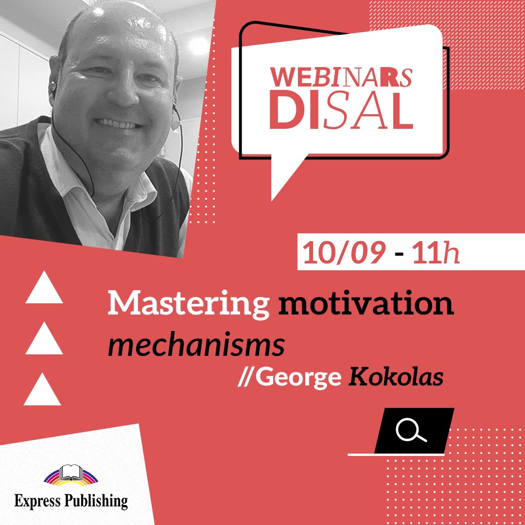 jorgesette7's tweet image. #ExpressPublishing Free Webinar:
Mastering #Motivation Mechanisms
For further info, access our website: expresspublishing.com.br 

 #DISAL #ExpressPublishingBrasil #ExpressPublishing #Motivation #NewUploadUS #GeorgeKokolas #Webinar #FreeWebinar