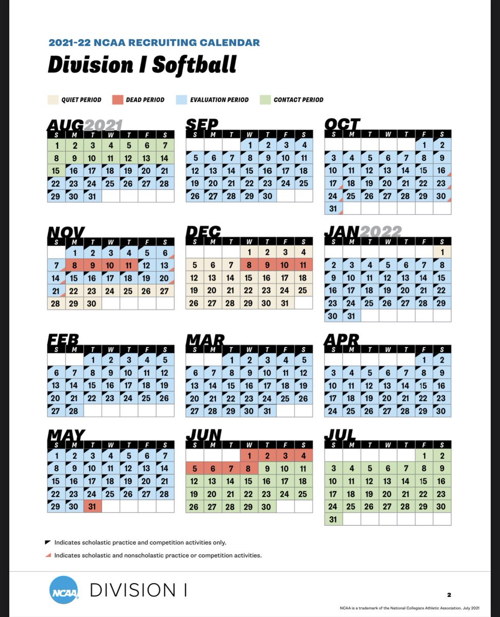 Ncaa Recruiting Calendar 2022 2023 تويتر \ Kenzie Roark على تويتر: "Hi 2023'S! As A Reminder, Even Though We  Can Chat Now, We Are Still Not Permitted To Come Watch You Play Until  Mid-October! See Recruiting Calendar