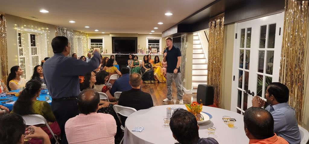 Meeting, dining, laughing and introducing myself to residents of #14thMiddlesexDistrict as candidate for State Rep. The topping to the colorful event was comedy by <a href="/jimmydunncomedy/">jimmy dunn</a> and his colleague Andrew.