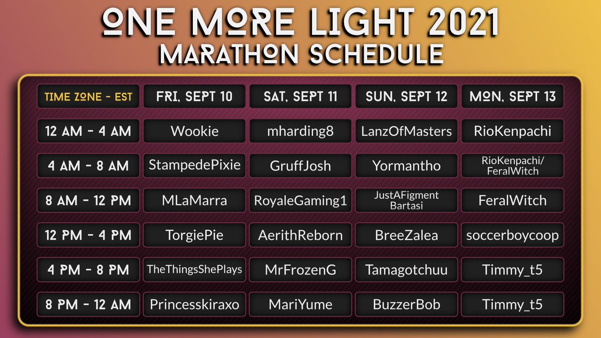 OMLEvent's tweet image. This Friday our marathon begins! #OML2021

Our line-up for this event may be the best one we have ever seen. Streamers who have been with us from the  beginning and from past events are joined with new are coming together to raise money for @afspnational