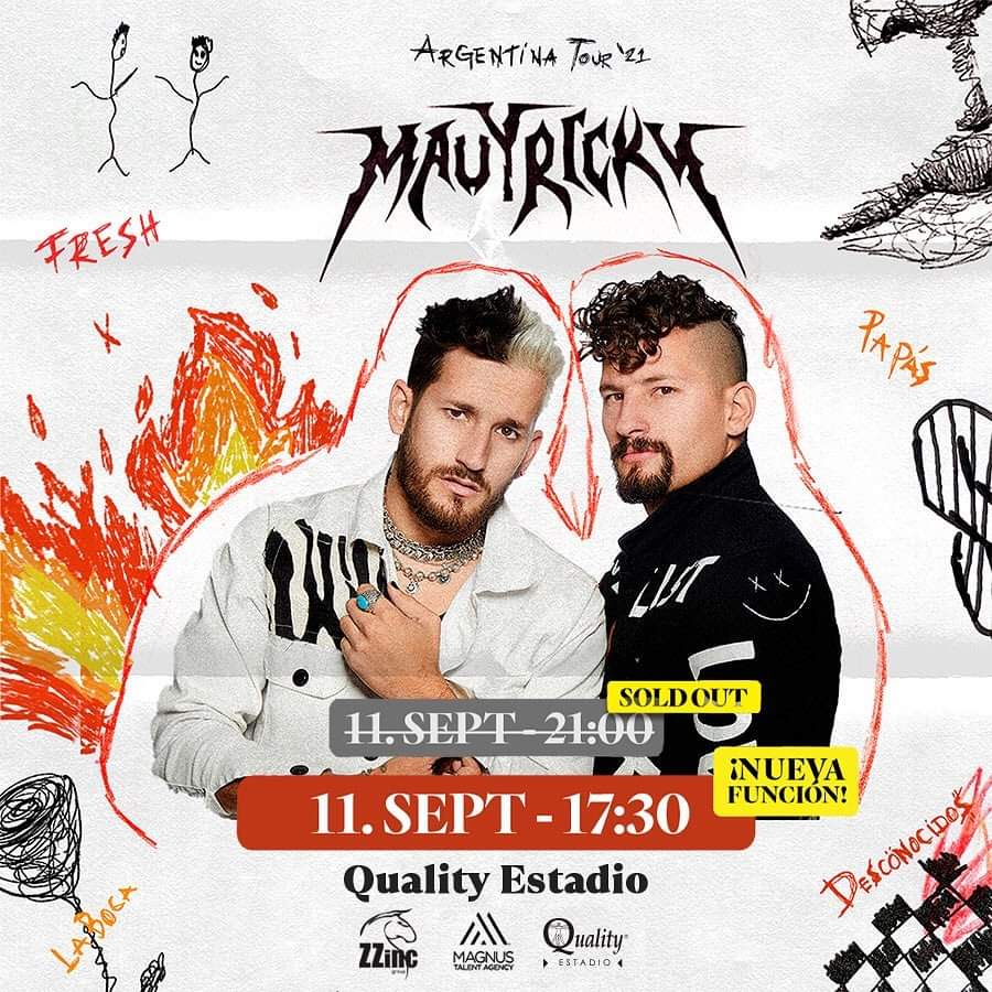 ShowCba's tweet image. ¡¡ Ya Tenés Tu Entrada Para La Segunda Función de @MauYRicky  En El @qualityespacio !!!
.
No digas que no te avisamos, apúrate que quedan pocas entradas podés adquirirlas entrando a qualityespacio.com !!! 🎫