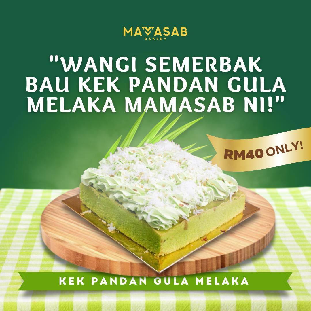 resepi kek pandan gula melaka