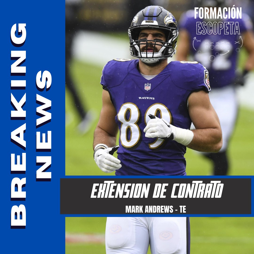 EscopetaPodcast's tweet photo. ¡BREAKING NEWS!
Los Baltimore Ravens han extendido al ala cerrada, Mark Andrews. Firmó por 4 años y 56 millones. Para saber más sobre no olvides escuchar nuestro siguiente capítulo.
.
.
.
#markandrews #nflmx #nfl #football #baltimoreravens #formacionescopeta #podcast https://t.co/1v7duni5Ji