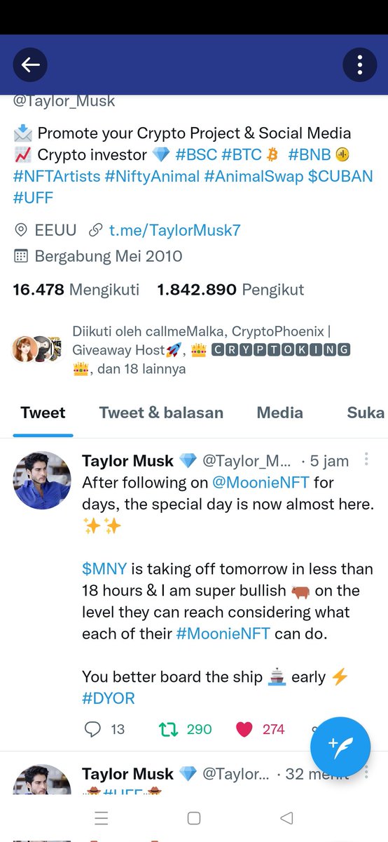 RasaLemonindo's tweet photo. @chitaglorya @Taylor_Musk Done WML https://t.co/5cJQEBuRTd