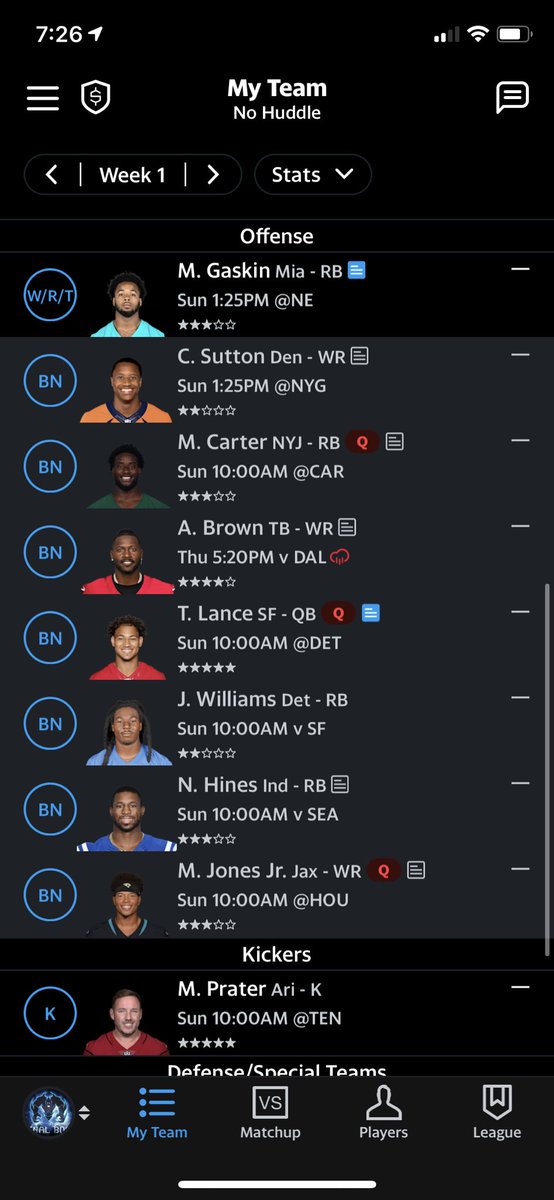 NoHuddleFFL's tweet photo. Drafted in the #8 slot https://t.co/uSfUb6zQ8e