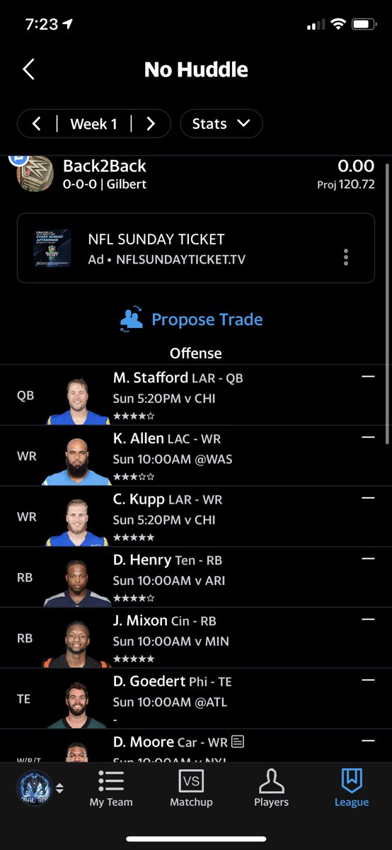NoHuddleFFL's tweet photo. Drafted in the #5 slot https://t.co/AgD3XKspAm